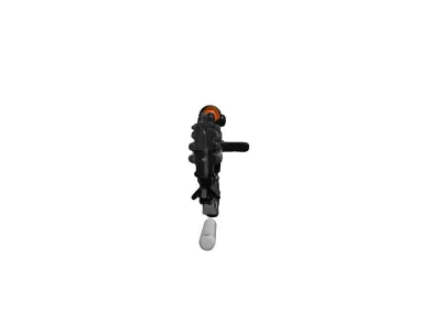 SciFi Rifle with Rail Attachments 3D model