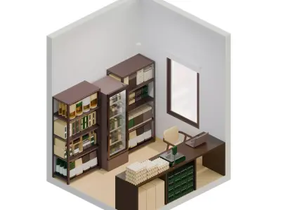 Small Kiosk 3D model