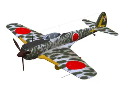 Ki43 Hayabusa type2-Otsu oscar 3D model