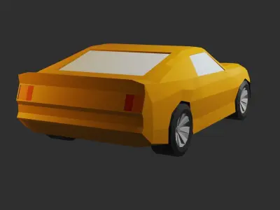 Low Poly Car chevrolet camaro Free 3D model