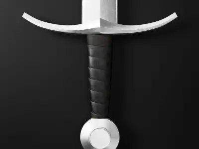 Medieval Sword 04 plus old texture and sheath 3D model