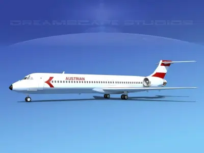 McDonnell Douglas MD-87 Austrian 3D model