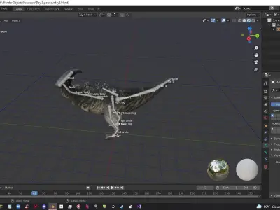 Textured Parasaur also known as parasaurolophus Low-poly 3D model