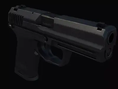 HK USP 9 Pistol Low-poly 3D model
