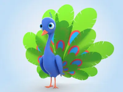 Peacock 3D model