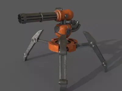 Robo Gun  Low-poly 3D model