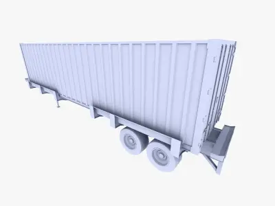 Truck Trailer 4 Low-poly 3D model