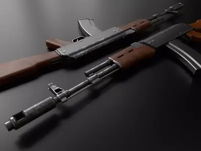 AK-47 AR Low-poly 3D model