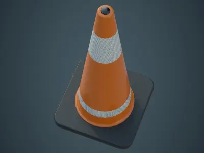 Traffic Cone 6A Low-poly 3D model