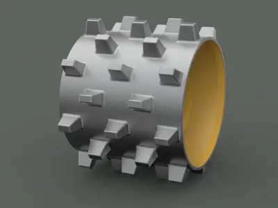 Compactor wheel 3D model