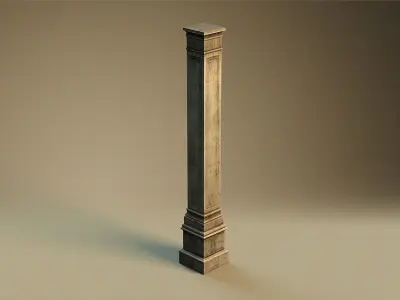 Collumn pedestal Free low-poly 3D model