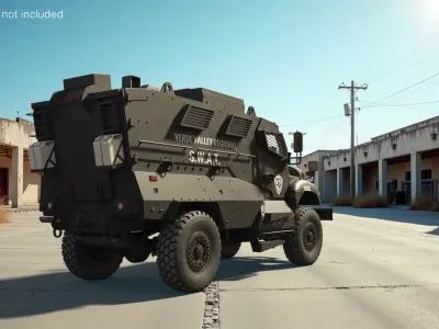 SWAT Vehicle International MaxxPro Black 3D model