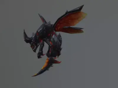 BEE LAVA MONSTER Low-poly 3D model