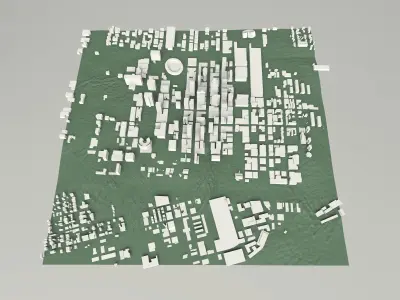 Downtown Kansas City Missouri Low-poly 3D model