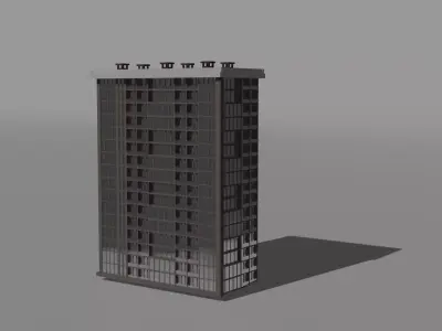 residential building Free low-poly 3D model
