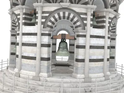 Leaning Tower of Pisa Low-poly 3D model