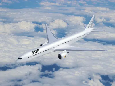 Boeing 777 Low-poly 3D model