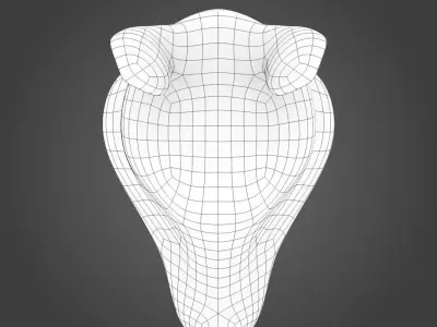 Horse Bust - Animated 3D model