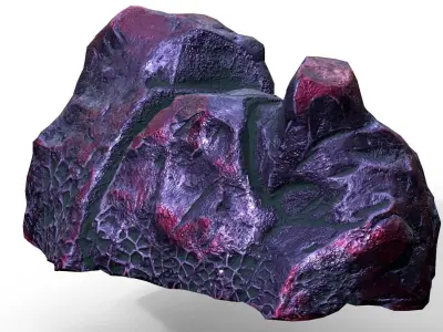 PBR Game-Ready Sci-Fi Alien Rock Free low-poly 3D model