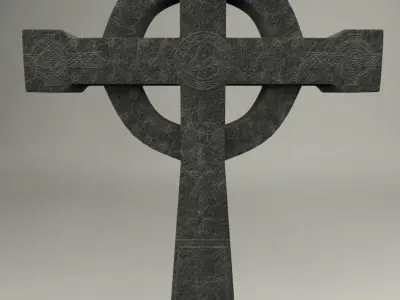 Celtic Cross Free low-poly 3D model