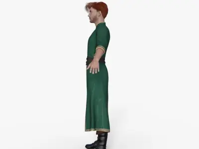 Villager Rigged Low-poly 3D model