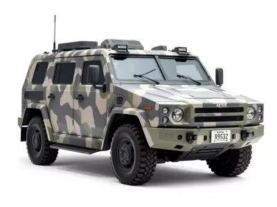 Camouflage Armored Vehicle model pack Low-poly 3D model