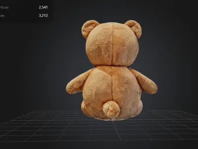 Free Teddy Bear Plushie toy Free low-poly 3D model