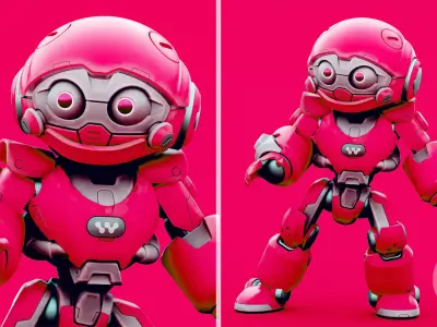 Robo Zero Z-1 RIGGED 3D model