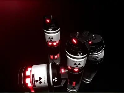 Sci-fi Grenade Low-poly 3D model