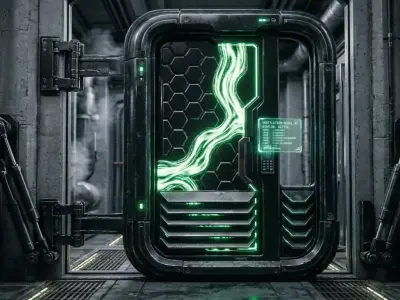 Futuristic Airlock Low-poly 3D model
