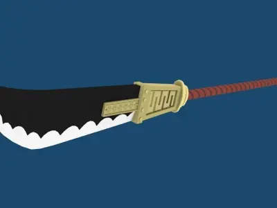 ONE PIECE Whitebeards Weapon Low-poly 3D model
