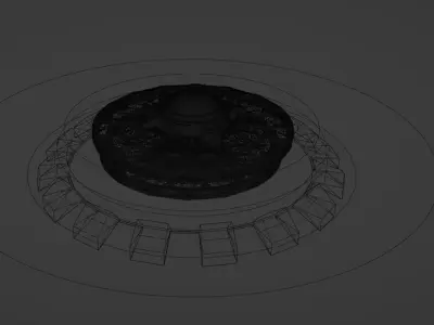 Highly detailed cartoonish UFO model 3D model