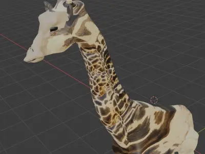 Unusual Giraffe 3D model