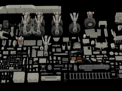 Mechanics collection 2 Kitbash 3D model