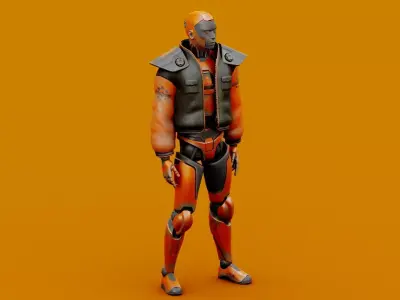 CYBORGTOPIA B-26  Rigged for Unreal Engine - Unity - MIXAMO 3D model