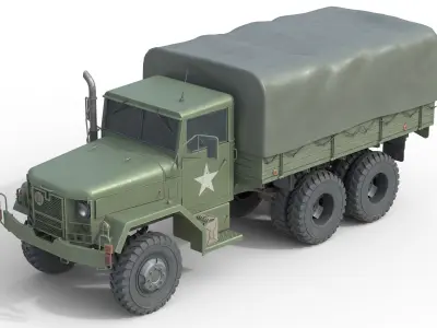 Military Cargo Truck m35a2 Low-poly 3D model