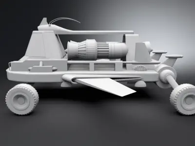 Jet Car Scale model 3D print model