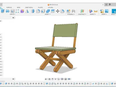 Folding Camping Chair Free 3D model