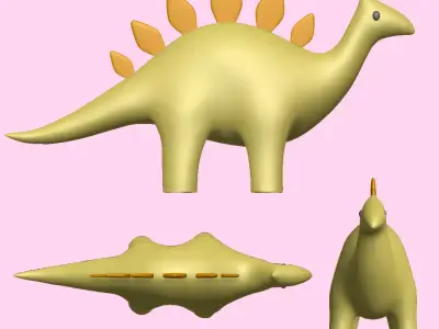 Toy Stego - Stegosaurus Figurine - Dino Model - Dinosaur Low-poly 3D model
