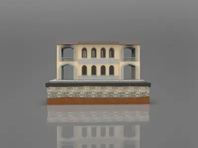 Old Istanbul City Building 005 3D model
