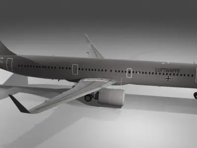 Luftwaffe German Airforce Airbus a321neo LR 3D Model Low-poly 3D model
