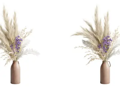 Vase Jug Bouquet Free low-poly 3D model