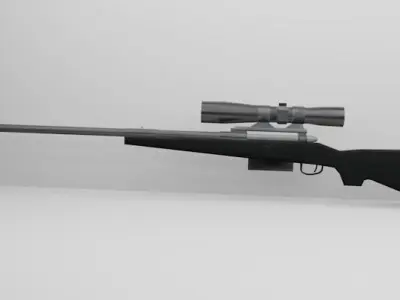 Hunting Rifle Free low-poly 3D model