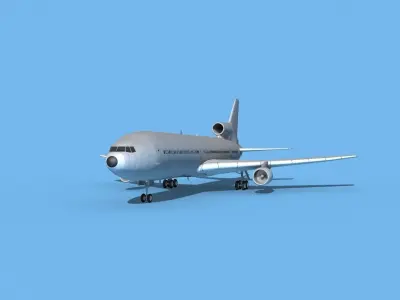 Lockheed L-1011 TriStar Bare Metal 3D model