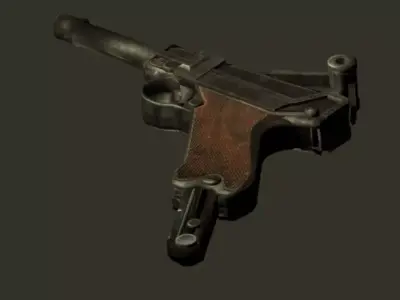 Luger ww2 Low-poly 3D model