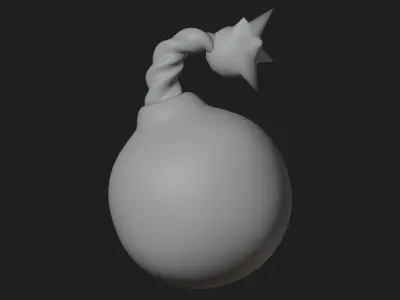 Low Poly - Stylized Game Items - Bomb Low-poly 3D model