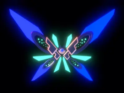 Mechanic Wing Low-poly 3D model