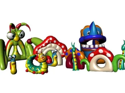 Collection of 3d models in cartoon style 3D model