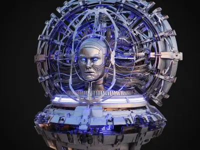 AI Queen Low-poly 3D model