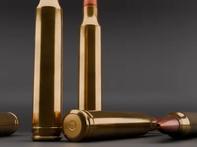 3D 7mm bullet model 3D model
